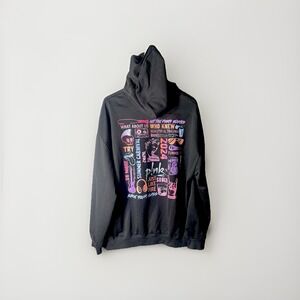 Band Graphic Sweatshirt Hoodie 27 Pit To Pit Black With Bright Graphics P!nk